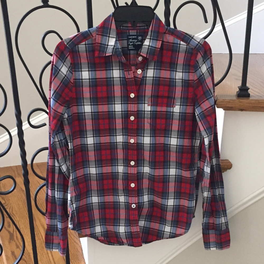 AE Plaid Button Down